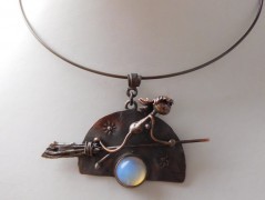 Náhrdelník - černý a modrý