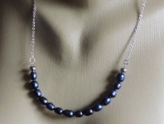 Náhrdelník - černý a modrý