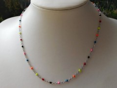 Náhrdelník - černý a modrý