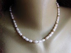 Náhrdelník - černý a modrý