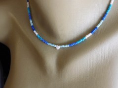 Náhrdelník - černý a modrý