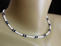 Náhrdelník - černý a modrý