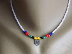 Náhrdelník - černý a modrý