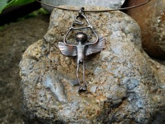 Náhrdelník - černý a modrý