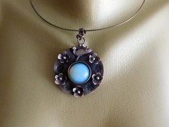 Náhrdelník - černý a modrý