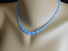 Náhrdelník - černý a modrý