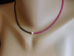 Náhrdelník - černý a modrý