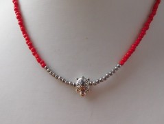 Náhrdelník - černý a modrý