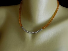 Náhrdelník - černý a modrý