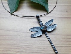 Náhrdelník - černý a modrý