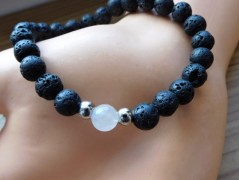 Náhrdelník - černý a modrý