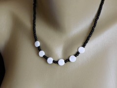 Náhrdelník - černý a modrý