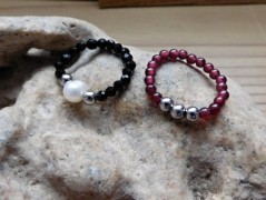 Náhrdelník - černý a modrý