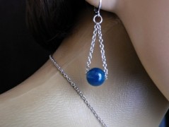 Náhrdelník - černý a modrý