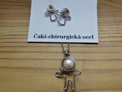 Náhrdelník - černý a modrý