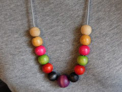 Náhrdelník - černý a modrý