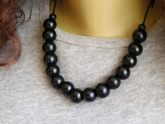 Náhrdelník - černý a modrý