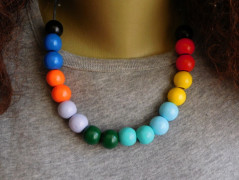 Náhrdelník - černý a modrý