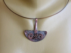 Náhrdelník - černý a modrý