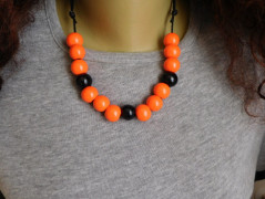 Náhrdelník - černý a modrý