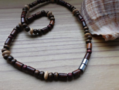 Náhrdelník - černý a modrý