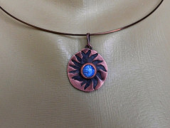 Náhrdelník - černý a modrý