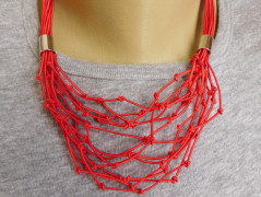 Náhrdelník - černý a modrý