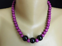 Náhrdelník - černý a modrý