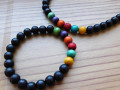 Náramek - černý s korálky