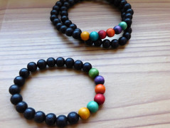 Náhrdelník - černý a modrý