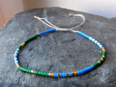 Náhrdelník - černý a modrý