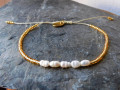 Náramek Miyuki s perličkami