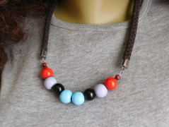 Náhrdelník - černý a modrý