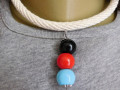 Náhrdelník lankový s korálkami