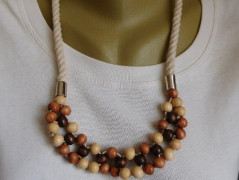 Náhrdelník - černý a modrý