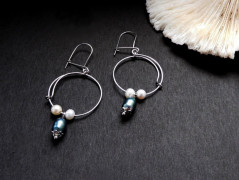 Náhrdelník - černý a modrý