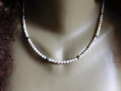 Náhrdelník - černý a modrý