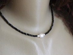 Náhrdelník - černý a modrý