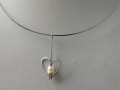 Náhrdelník - srdíčko s perlou