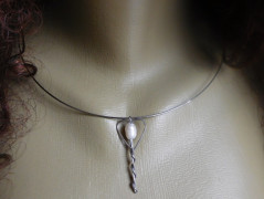 Náhrdelník - černý a modrý