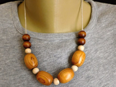 Náhrdelník - černý a modrý