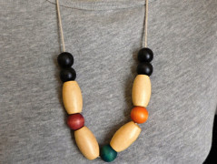 Náhrdelník - černý a modrý