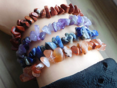 Náhrdelník - černý a modrý