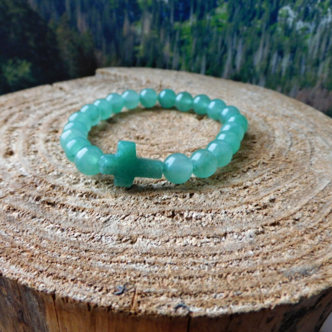 Náramek  avanturinový náramek nerez avanturin 