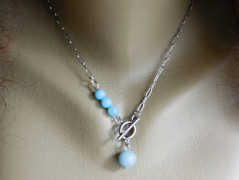 Náhrdelník - černý a modrý