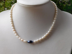 Náhrdelník - černý a modrý