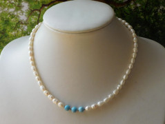 Náhrdelník - černý a modrý