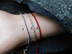 Náhrdelník - černý a modrý