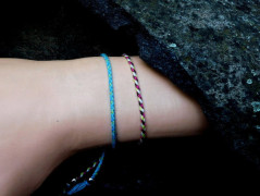 Náhrdelník - černý a modrý