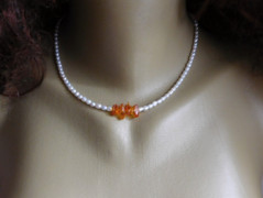 Náhrdelník - černý a modrý